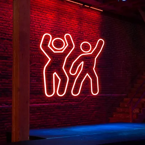Dancing People Neon Sign - Custom Hats Now