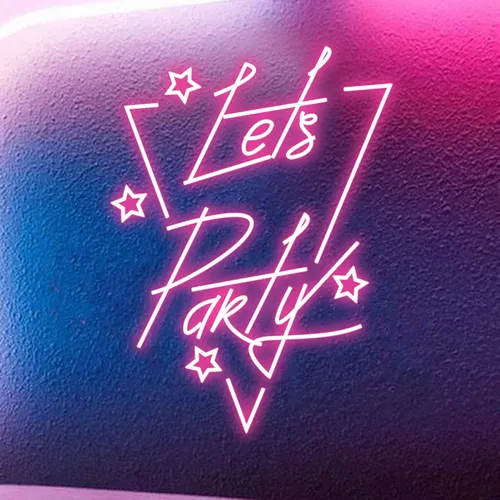 Let’s Party in Triangle Neon Sign - Custom Hats Now