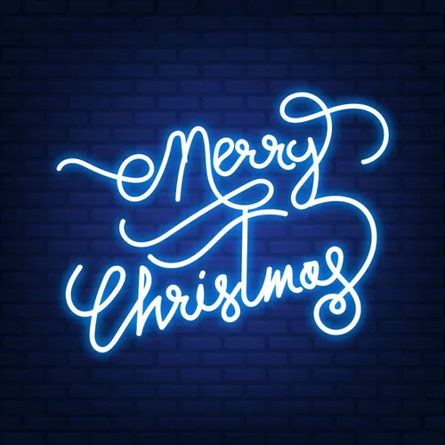 Merry Christmas Handwriting Neon Sign - Custom Hats Now