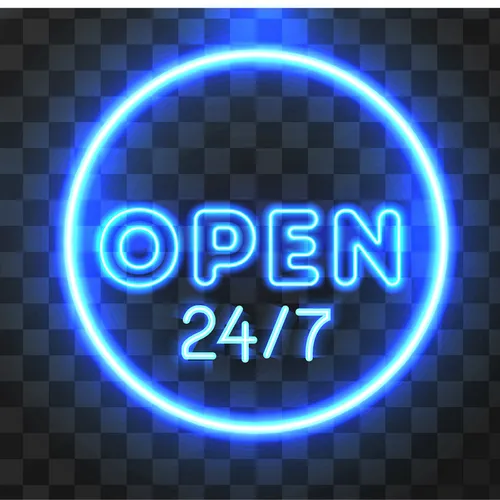 Open Neon Sign - Custom Hats Now