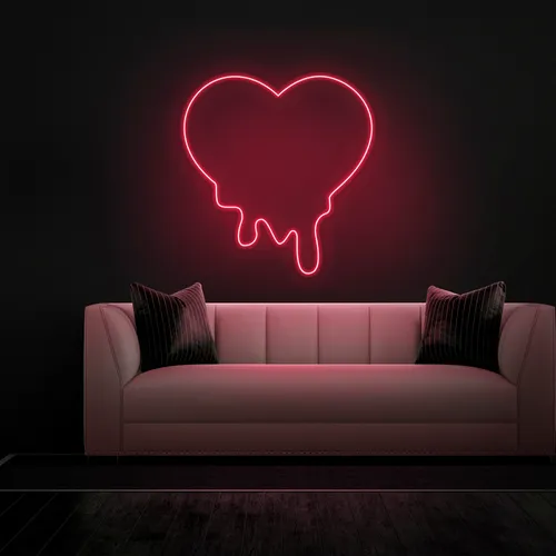 Melting Heart Neon sign - Custom Hats Now
