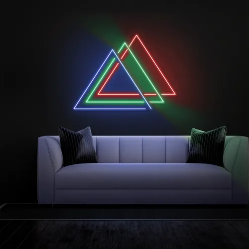 Triangles Neon Sign - Custom Hats Now