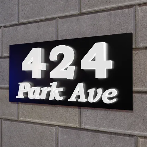 Push-Thru Lightbox House Number - Custom Hats Now