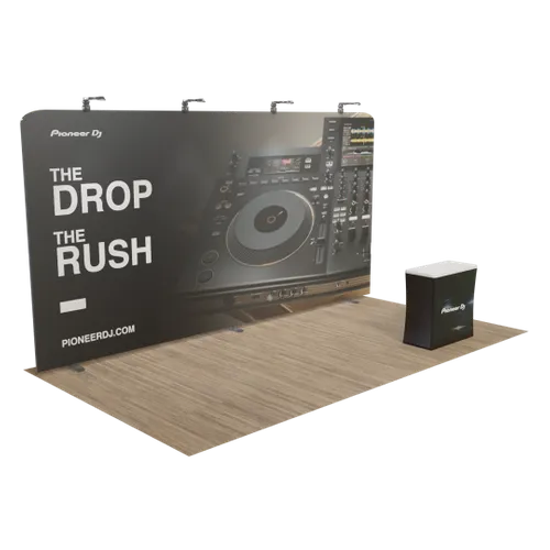 Custom Zip Up Trade Show Display 20' x 10' - Custom Hats Now