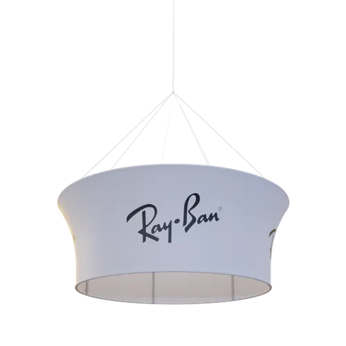 Custom Tapered Circle Personalized Trade Show Hanging Signs - Custom Hats Now