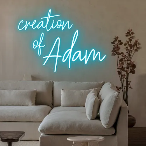 Creation Of Adam Neon Sign - Custom Hats Now