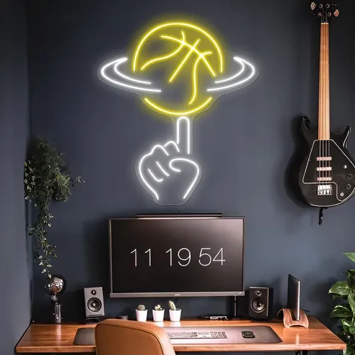 Ball Toss Neon Sign - Custom Hats Now