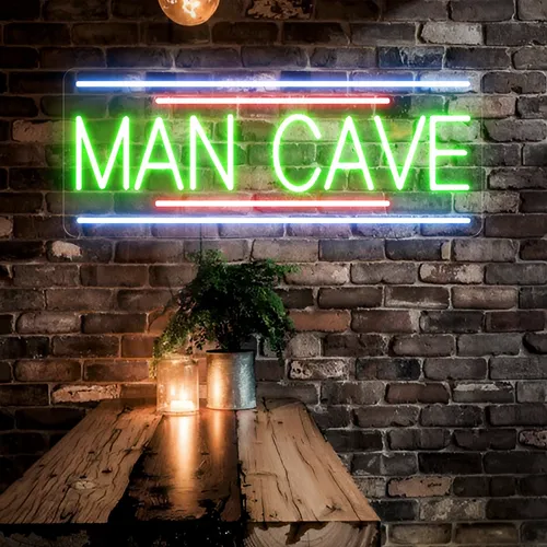 Man Cave Neon Sign - Custom Hats Now