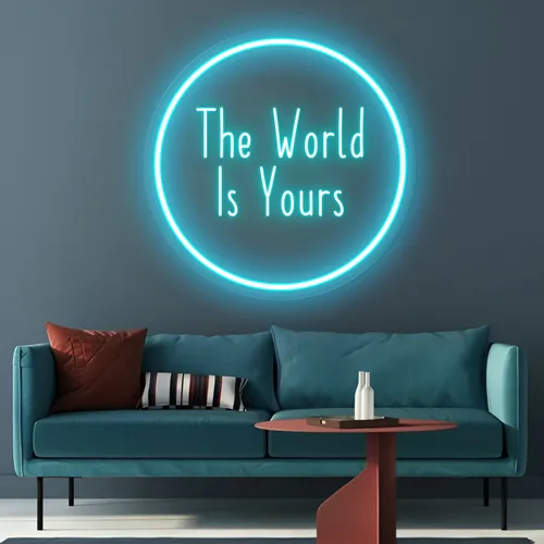 The World Is Yours LED Neon Sign - Custom Hats Now