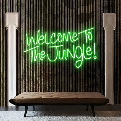 Welcome To The Jungle LED Neon Sign - Custom Hats Now