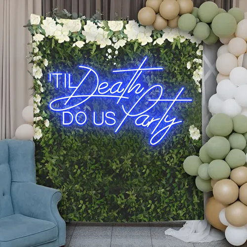 Til Death Do Us Party Neon Sign - Custom Hats Now