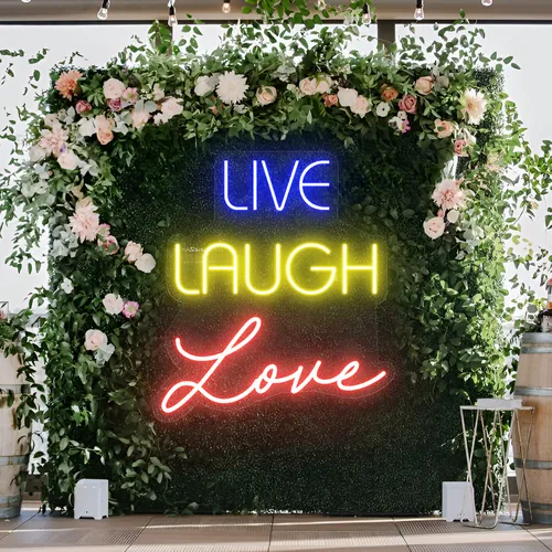 Live Laugh Love Neon Sign - Custom Hats Now