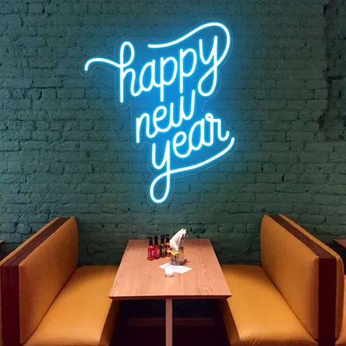 Happy New Year Neon Sign - Custom Hats Now