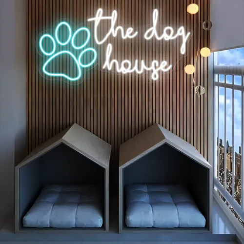 The Dog House Neon Sign - Custom Hats Now