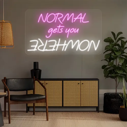 Normal Gets You Nowhere Neon Sign - Custom Hats Now