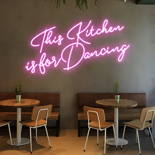 This Kitchen is for Dancing Neon Sign - Custom Hats Now