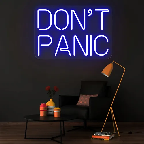 Don't Panic Neon Sign - Custom Hats Now