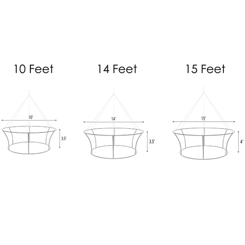 Custom Tapered Circle Personalized Trade Show Hanging Signs - Custom Hats Now