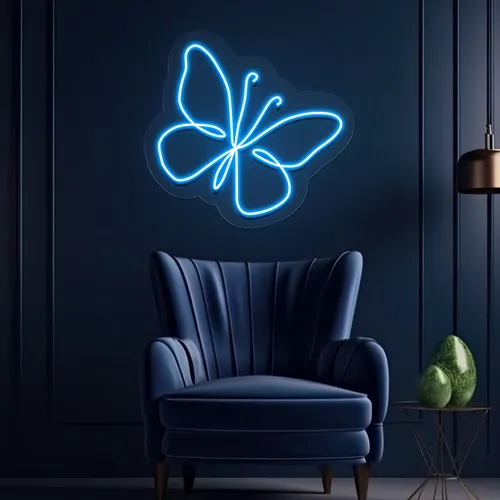 Scribble Butterfly Neon Sign - Custom Hats Now