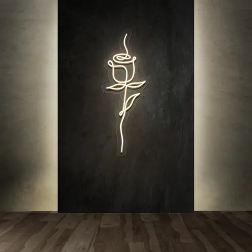 Calmly Scribble Rose Neon Sign - Custom Hats Now