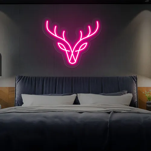 Abstract Deer Neon Sign - Custom Hats Now