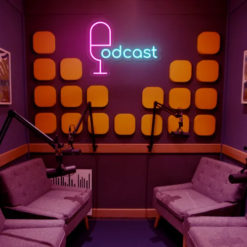 Cool Podcast Neon Sign - Custom Hats Now