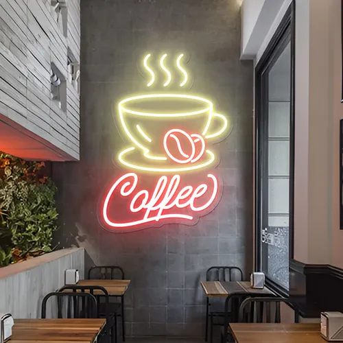 Classy Gleam Coffee Neon Sign - Custom Hats Now