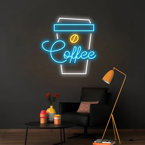 Snazzy Eye-catching Coffee Neon Sign - Custom Hats Now
