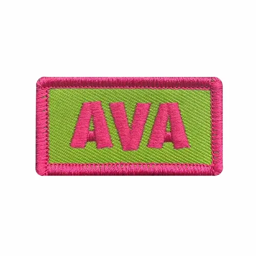 Pink and Green Ava Name Patch - Custom Hats Now