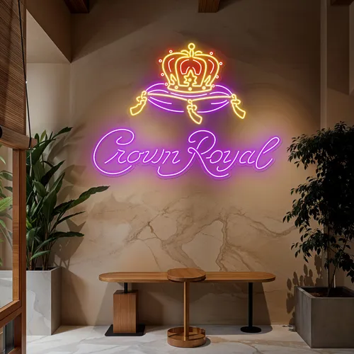Crown Royal Neon Sign - Custom Hats Now