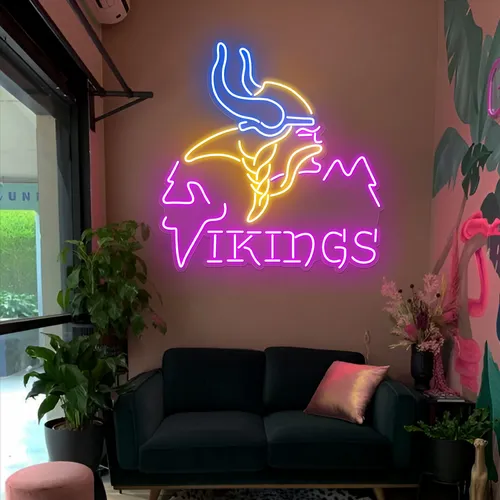 Vikings Neon Sign - Custom Hats Now
