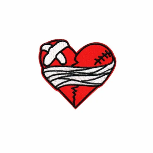 Battered Heart Patch - Tote Bags Now