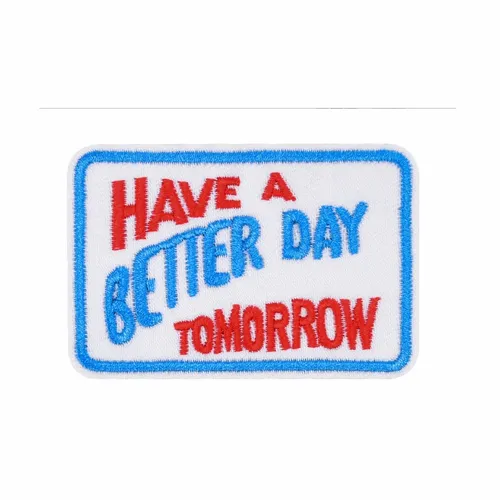 Red and Blue Have a Better Day Tomorrow Patch - Custom Hats Now