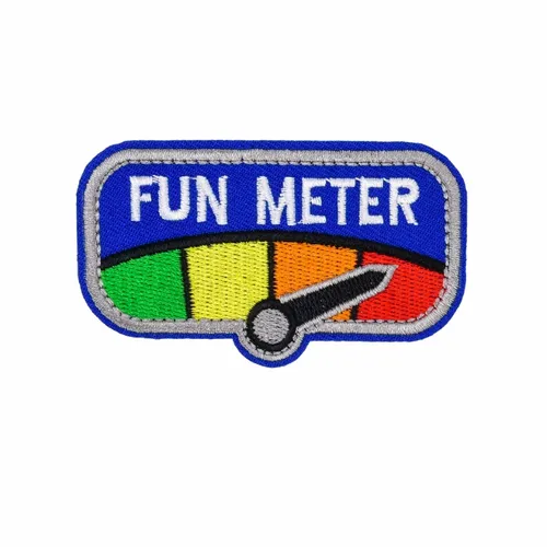 Blue and Grey Fun Meter Patch - Custom Hats Now