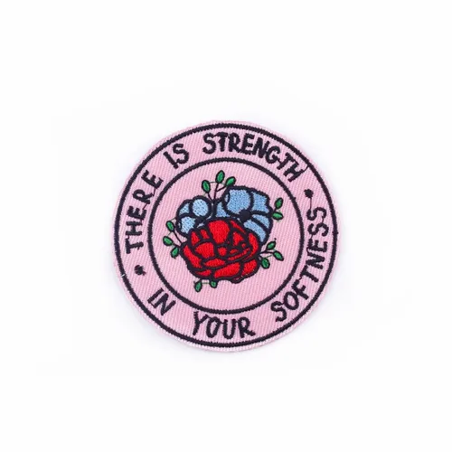 Pink Strength in Softness Patch - Tote Bags Now