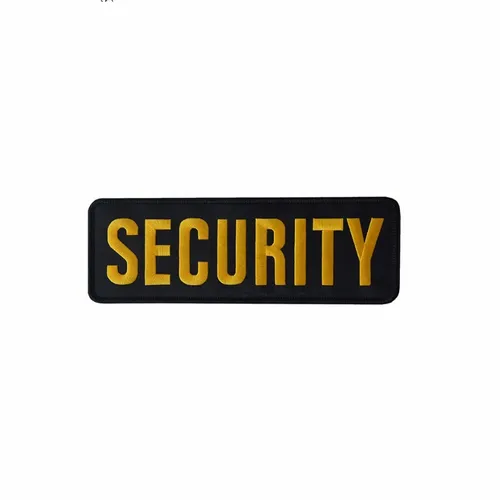 Black and Yellow Security Patch - Tote Bags Now