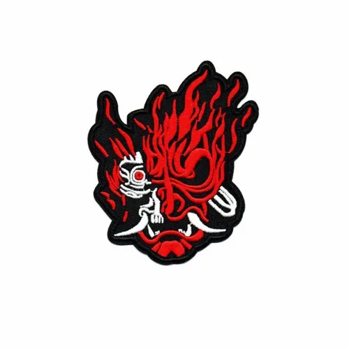 Red and White Oni Patch - Custom Hats Now
