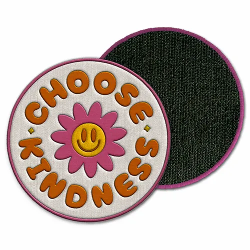 Round Choose Kindness Velcro Patch - Custom Hats Now