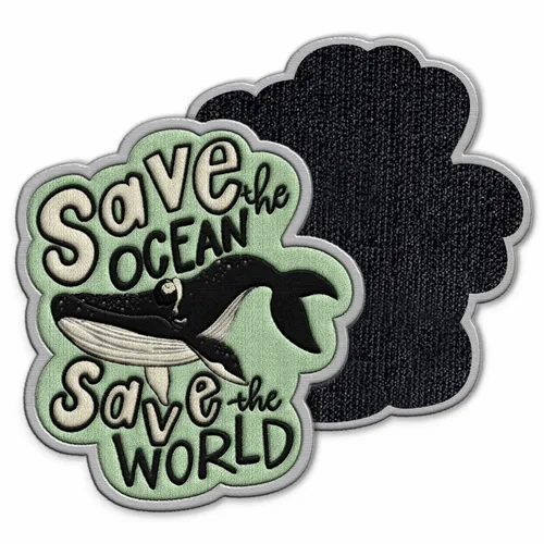 Save the Ocean Velcro Patch - Custom Hats Now