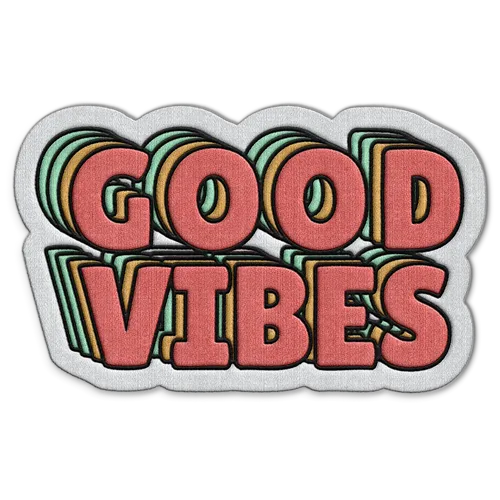 Good Vibes Hat Patch - Tote Bags Now