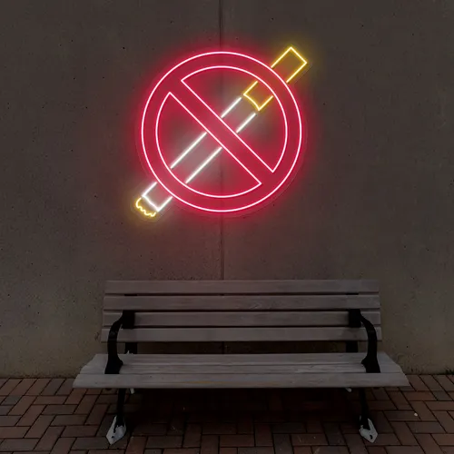 Strictly No Smoking Neon Sign - Custom Hats Now