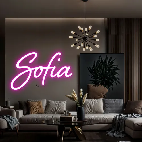 Sofia Name Neon Sign - Custom Hats Now