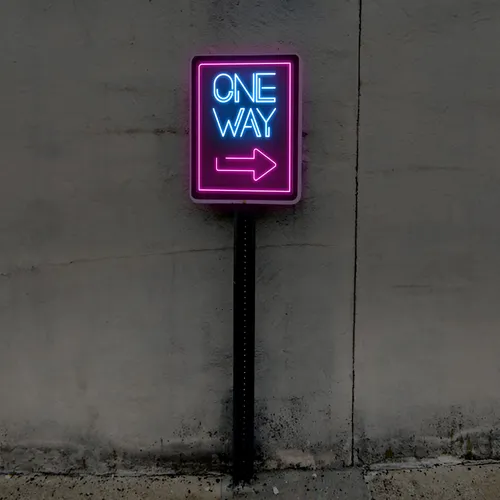 One Way Neon Sign - Custom Hats Now