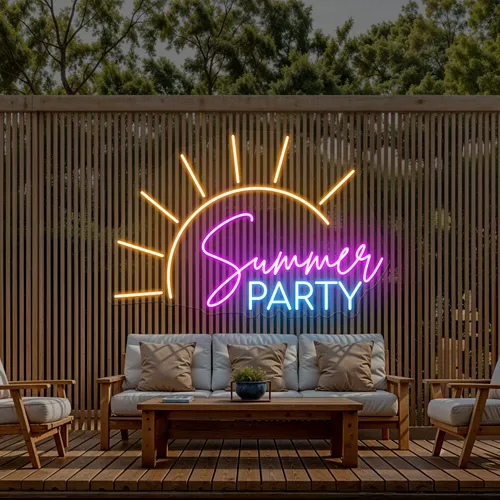 Cool Summer Party Neon Sign - Custom Hats Now