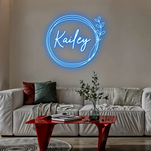 Boho Kailey Name Neon Sign - Custom Hats Now