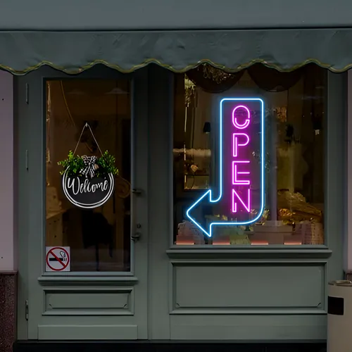 Doorway Open Neon Sign - Custom Hats Now