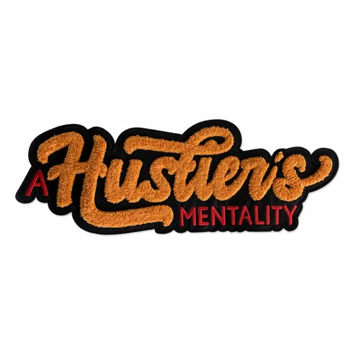 Hustler's Mentality Letterman Jacket Patch - Custom Hats Now