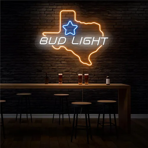 Old West Bud Light Neon Sign - Custom Hats Now