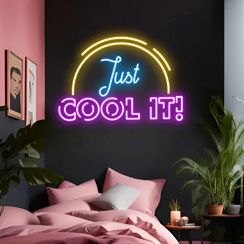 Just Cool It Neon Sign - Custom Hats Now