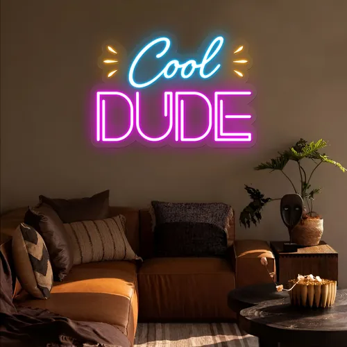Cool Dude Neon Sign - Custom Hats Now